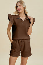 Load image into Gallery viewer, Double Take Full Size Texture Flounce Sleeve Top and Shorts Set
