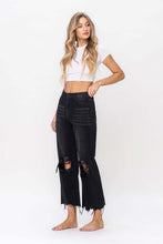 Load image into Gallery viewer, Vervet by Flying Monkey Vintage Ultra High Waist Distressed Crop Flare Jeans
