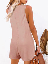 Load image into Gallery viewer, Full Size Pocketed Scoop Neck Sleeveless Romper
