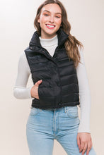 Load image into Gallery viewer, High Neck Zip Up Puffer Vest with Storage Pouch
