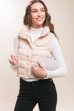 Load image into Gallery viewer, High Neck Zip Up Puffer Vest with Storage Pouch
