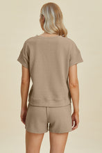 Load image into Gallery viewer, Double Take Full Size Texture Short Sleeve Top and Shorts Set
