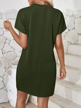 Load image into Gallery viewer, Round Neck Short Sleeve Mini Dress
