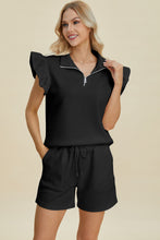 Load image into Gallery viewer, Double Take Full Size Texture Flounce Sleeve Top and Shorts Set
