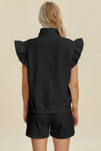 Load image into Gallery viewer, Double Take Full Size Texture Flounce Sleeve Top and Shorts Set
