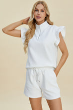 Load image into Gallery viewer, Double Take Full Size Texture Flounce Sleeve Top and Shorts Set
