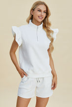 Load image into Gallery viewer, Double Take Full Size Texture Flounce Sleeve Top and Shorts Set
