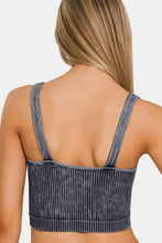 Load image into Gallery viewer, Zenana Washed Ribbed Cropped V-Neck Tank
