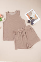 Load image into Gallery viewer, Textured Round Neck Tank and Shorts Set

