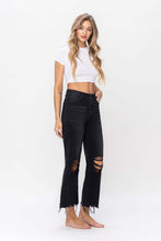 Load image into Gallery viewer, Vervet by Flying Monkey Vintage Ultra High Waist Distressed Crop Flare Jeans
