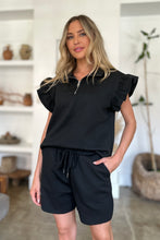 Load image into Gallery viewer, Double Take Full Size Texture Flounce Sleeve Top and Shorts Set
