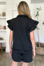 Load image into Gallery viewer, Double Take Full Size Texture Flounce Sleeve Top and Shorts Set
