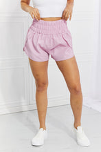 Load image into Gallery viewer, Zenana Cross Country Smocked Waist Running Shorts in Pink
