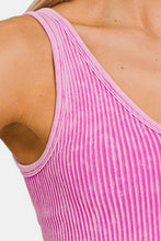 Load image into Gallery viewer, Zenana Washed Ribbed Cropped Tank
